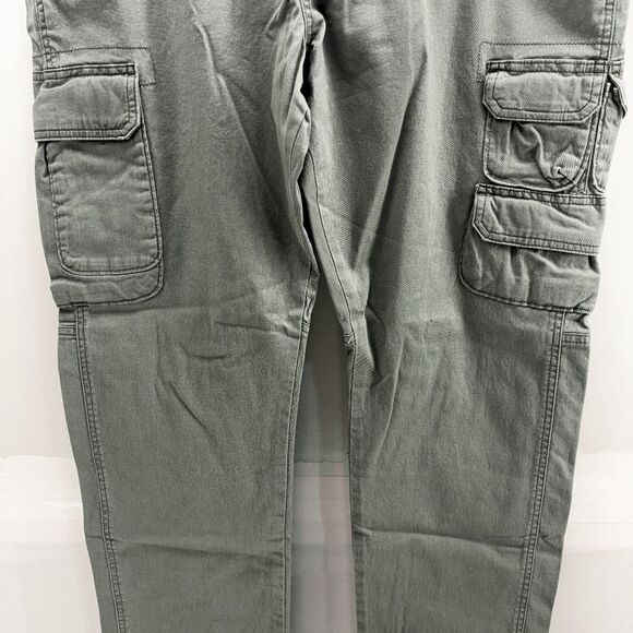 Wrangler Regular Taper Cargo Pants Green Mens 36x30 Stretch Workwear 5 Star New - Picture 2 of 9